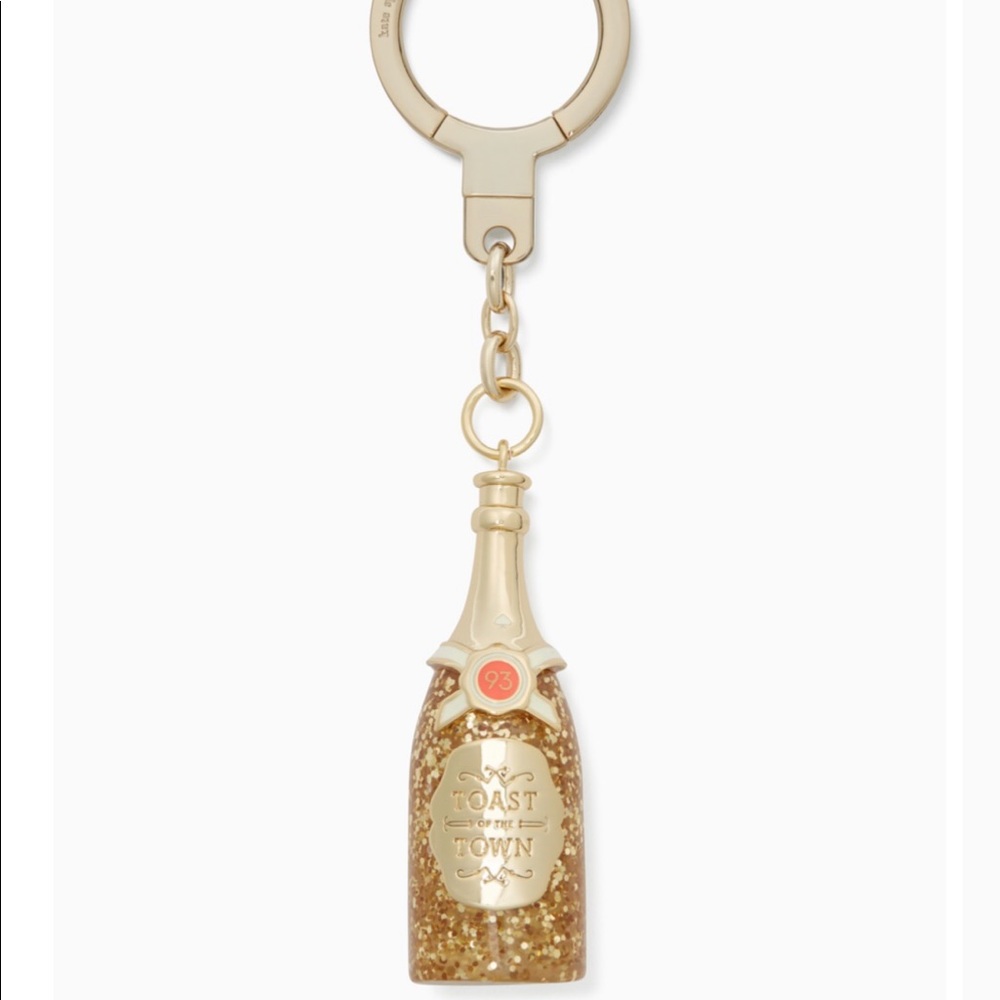 KATE SPADE - ♠️🥂CHAMPAGNE BOTTLE KEYCHAIN